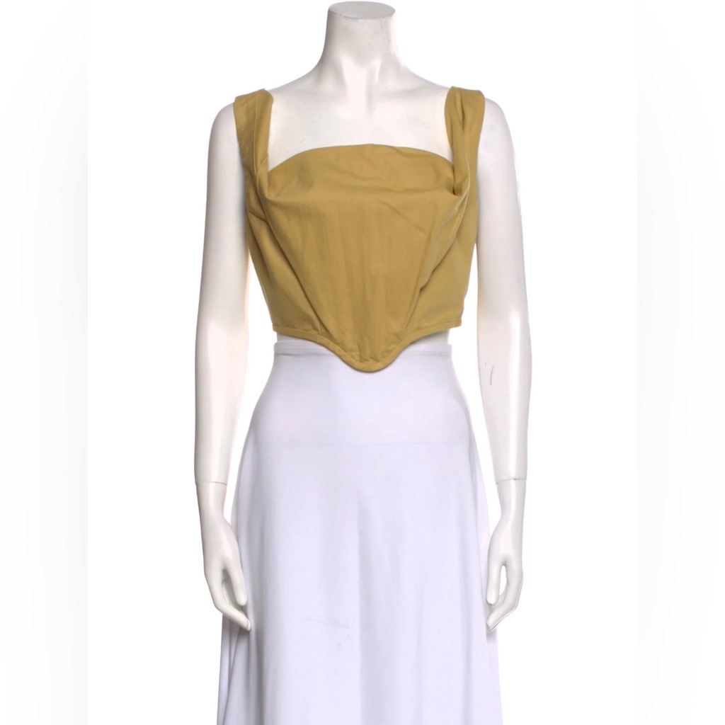 Lpa Draped Structured Crop Top Small